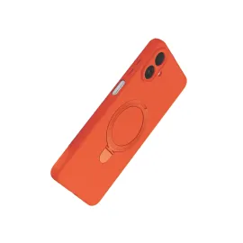 Newface Samsung Galaxy A07 4G Regal Magsafe Standlı Kapak - Turuncu