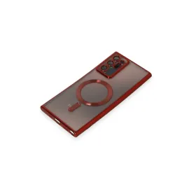 Newface Samsung Galaxy Note 20 Ultra Kılıf Kross Magneticsafe Kapak - Kırmızı