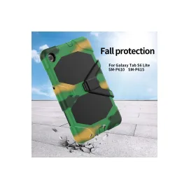 Newface Samsung Galaxy P610 Tab S6 Lite 10.4 Kılıf Griffin Tablet Kapak - Kamuflaj