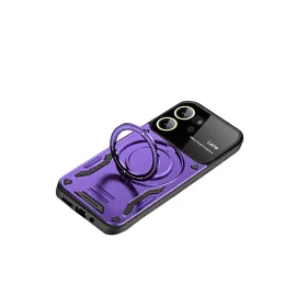 Newface Vivo Y16 Kılıf Joy Lens Standlı Kapak - Mor