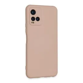 Newface Vivo Y21S Kılıf Nano Içi Kadife Silikon - Pudra