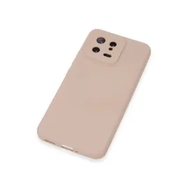 Newface Xiaomi Mi 13 Kılıf Nano Içi Kadife Silikon - Pudra