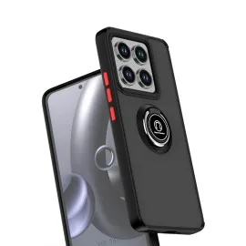 Newface Xiaomi Mi 14T Montreal Yüzüklü Silikon Kapak - Kırmızı