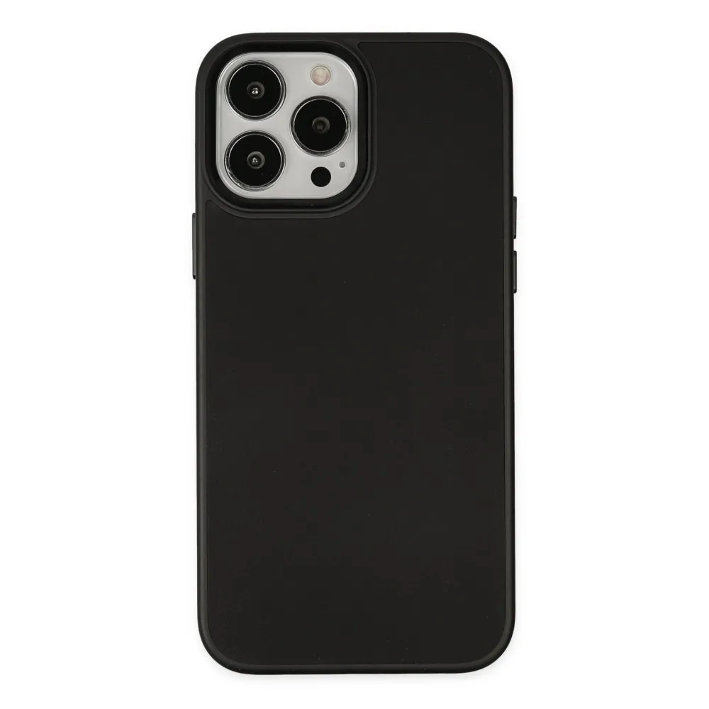 Newface Iphone 13 Pro Max Kılıf Asya Deri Silikon - Siyah