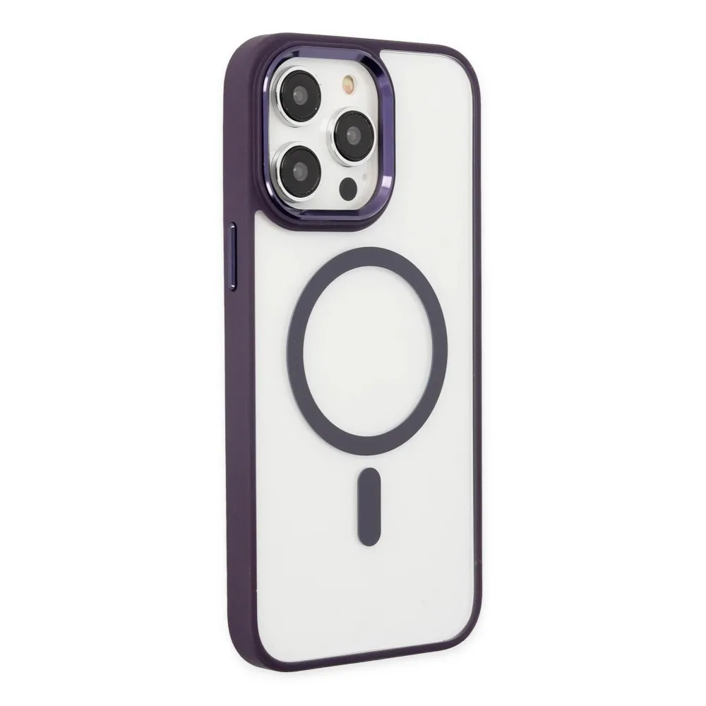 Newface Iphone 14 Pro Max Kılıf Room Magneticsafe Silikon - Derin Mor