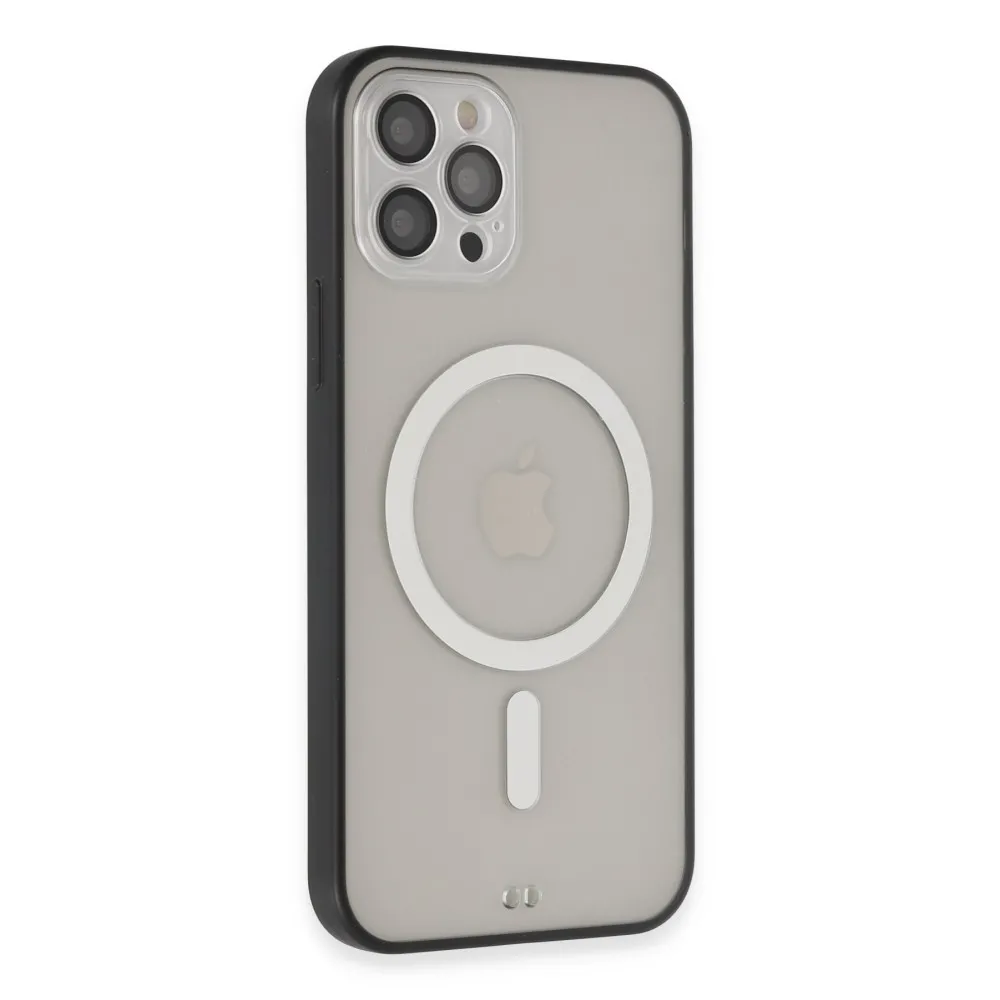 Newface Iphone 12 Pro Kılıf Grand Magneticsafe Kapak - Siyah