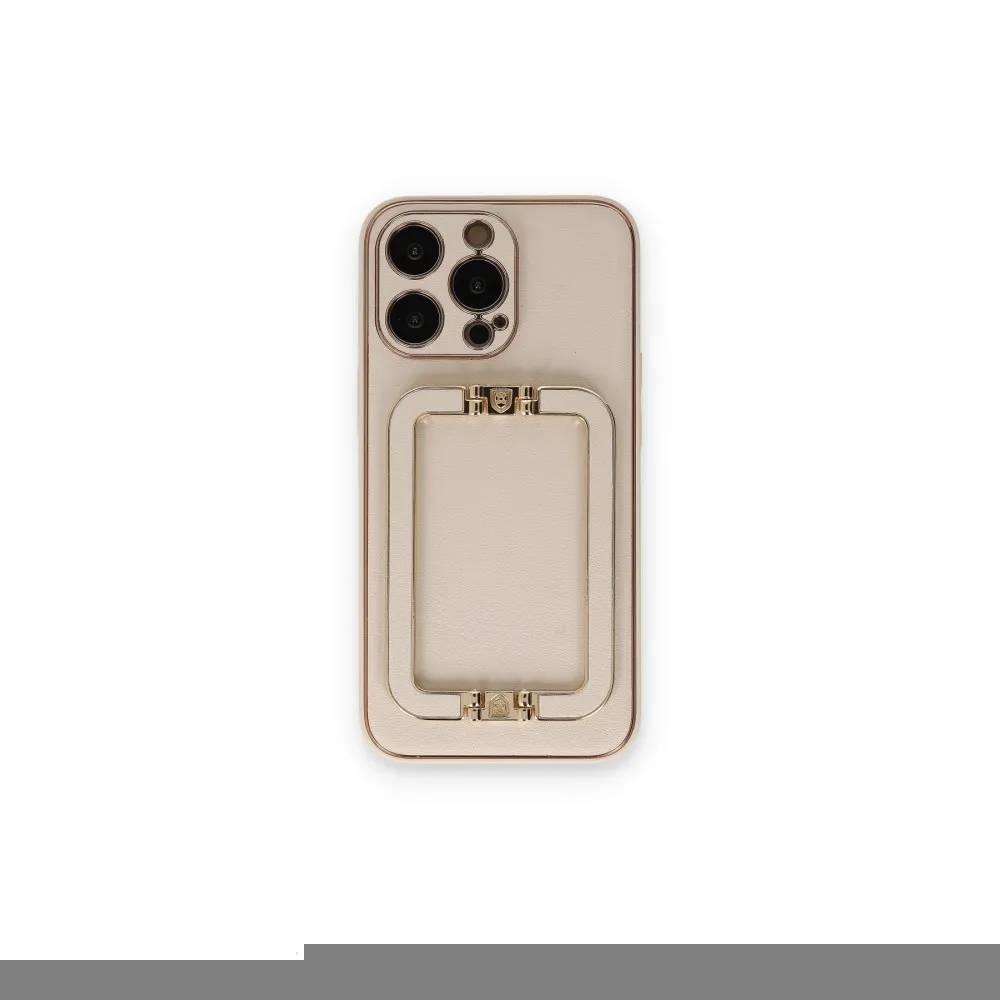 Newface Iphone 14 Pro Max Kılıf Coco Elit Kapak - Gold