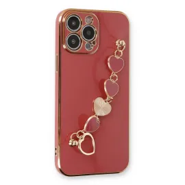 Newface Iphone 14 Pro Max Kılıf Esila Silikon - Kırmızı