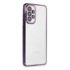 Newface Samsung Galaxy A33 5G Kılıf Razer Lensli Silikon - Mor