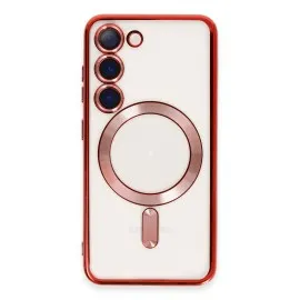 Newface Samsung Galaxy S23 Kılıf Kross Magneticsafe Kapak - Kırmızı