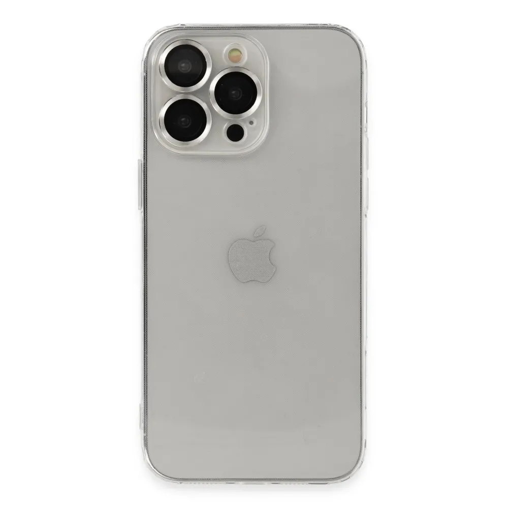 Newface Iphone 14 Pro Max Kılıf Luko Lens Silikon - Gümüş