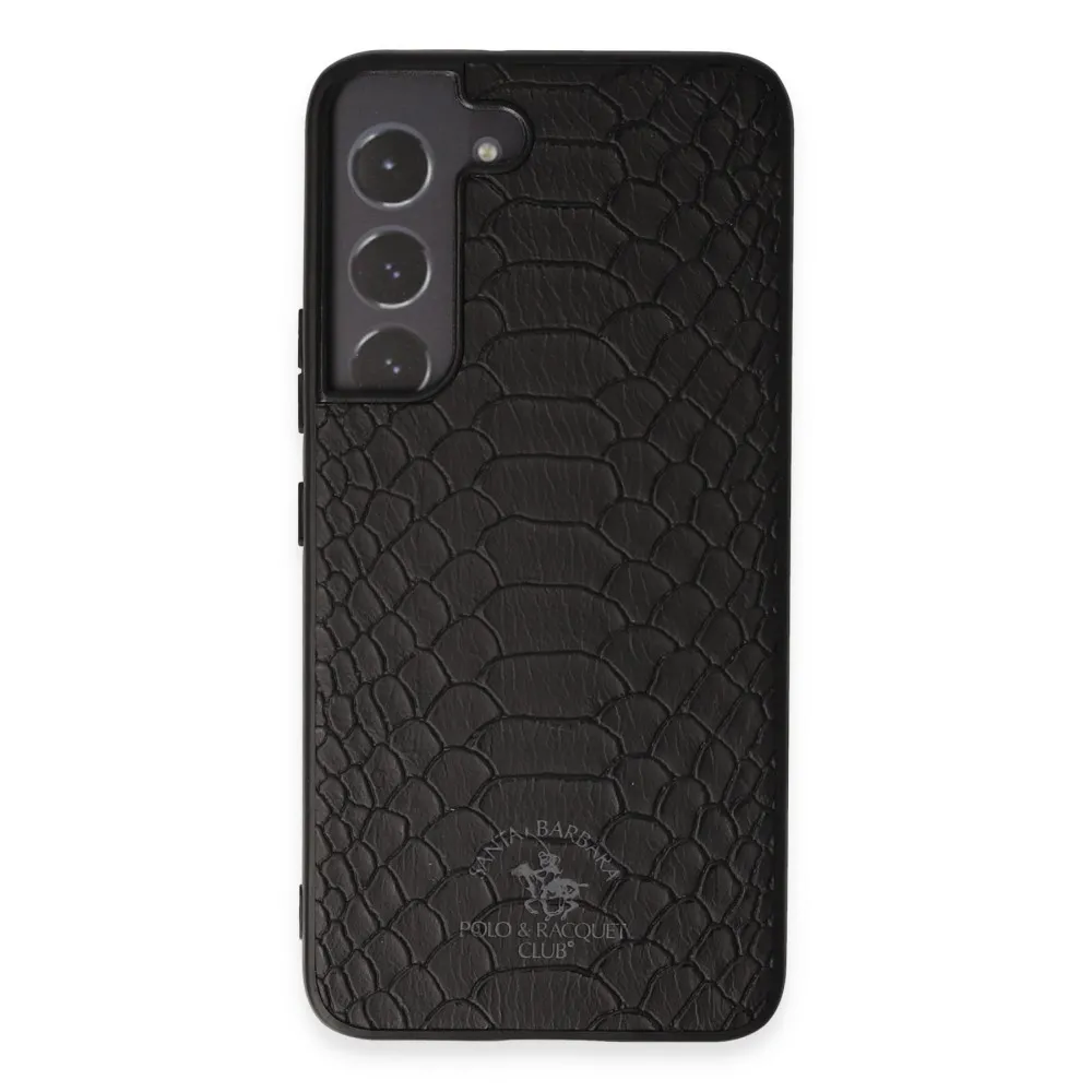 Santa Barbara Polo Racquet Club Samsung Galaxy S22 Knight Deri Kapak - Siyah