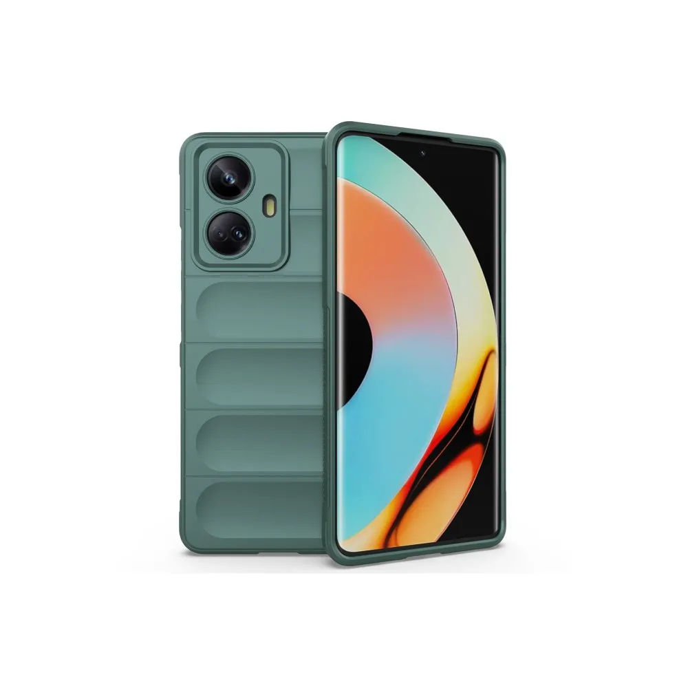 Newface Realme 10 Pro 5G Kılıf Optimum Silikon - Koyu Yeşil