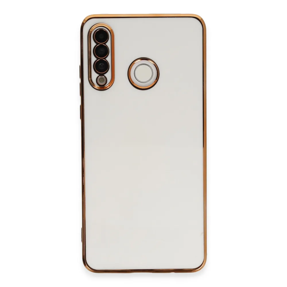 Newface Huawei P30 Lite Kılıf Volet Silikon - Beyaz