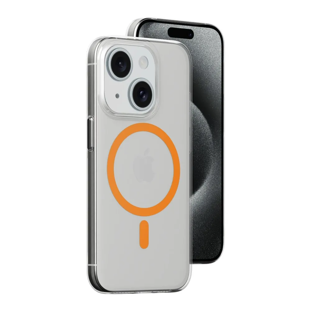 Newface Iphone 14 Kılıf Bubble Magsafe Kapak - Turuncu