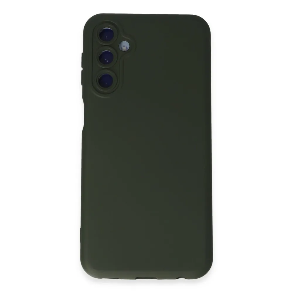 Newface Samsung Galaxy M34 5G Kılıf Nano Içi Kadife  Silikon - Koyu Yeşil