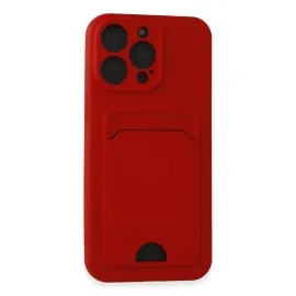Newface Iphone 15 Pro Kılıf Kelvin Kartvizitli Silikon - Kırmızı