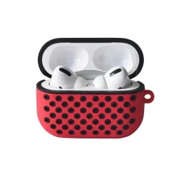 Newface Airpods Pro 2 (2.nesil) Spor Delikli Kılıf - Kırmızı-Siyah