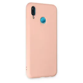 Newface Huawei P20 Lite Kılıf Nano Içi Kadife Silikon - Pudra