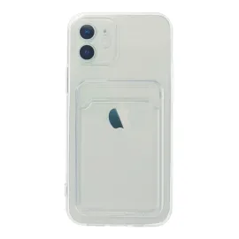 Newface Iphone 12 Kılıf Kart Şeffaf Silikon - Şeffaf