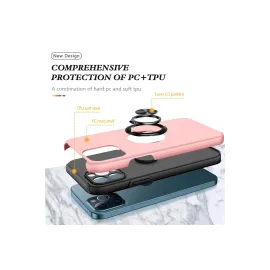 Newface Iphone 12 Pro Kılıf Elit Yüzüklü Kapak - Pembe