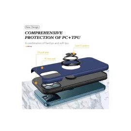 Newface Iphone 12 Pro Max Kılıf Elit Yüzüklü Kapak - Lacivert