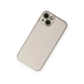 Newface Iphone 14 Plus Kılıf Coco Deri Silikon Kapak - Beyaz