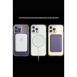 Newface Iphone 14 Pro Max Kılıf Tron Şeffaf Magsafe Kapak - Şeffaf