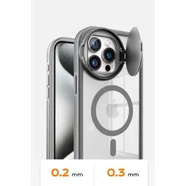 Newface Iphone 15 Pro Max Kılıf Teleskop Lens Magsafe Silikon Kapak - Lacivert