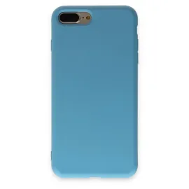 Newface Iphone 7 Plus Kılıf Nano Içi Kadife Silikon - Mavi