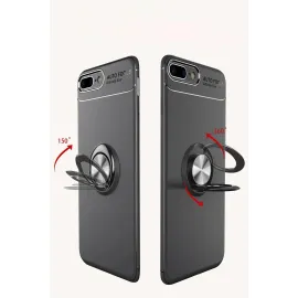 Newface Iphone 7 Plus Kılıf Range Yüzüklü Silikon - Kırmızı