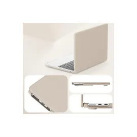 Newface Macbook Pro 14 2021 Macbook Deri Kapak - Gold