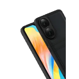 Newface Oppo A38 Sara Kartvizitli Deri Kılıf - Siyah