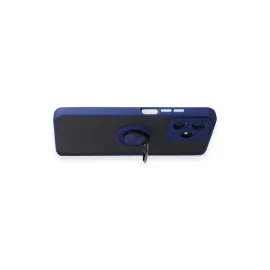 Newface Realme C53 Kılıf Montreal Yüzüklü Silikon Kapak - Lacivert