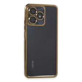 Newface Realme C53 Kılıf Razer Lensli Silikon - Gold