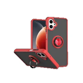 Newface Samsung Galaxy A07 4G Montreal Yüzüklü Silikon Kapak - Kırmızı