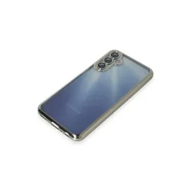 Newface Samsung Galaxy A15 4G Kılıf Razer Lensli Silikon - Gümüş
