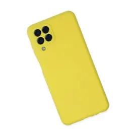 Newface Samsung Galaxy M33 Kılıf Nano Içi Kadife Silikon - Sarı