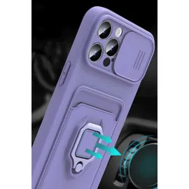 Newface Xiaomi Mi 11 Lite Kılıf Zuma Kartvizitli Yüzüklü Silikon - Lacivert