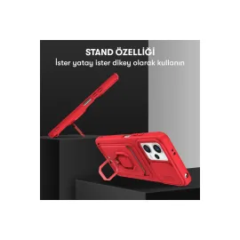 Newface Xiaomi Poco X5 5G Kılıf Zuma Kartvizitli Yüzüklü Silikon - Pembe