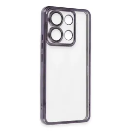 Newface Xiaomi Poco X6 Kılıf Razer Lensli Silikon - Mor