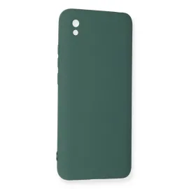 Newface Xiaomi Redmi 9A Kılıf Nano Içi Kadife Silikon - Koyu Yeşil