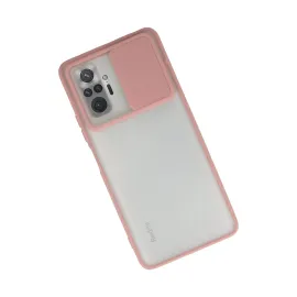 Newface Xiaomi Redmi Note 10 Pro Kılıf Palm Buzlu Kamera Sürgülü Silikon - Pembe