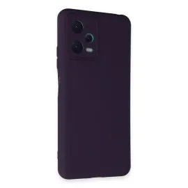 Newface Xiaomi Redmi Note 12 5G Kılıf Nano Içi Kadife Silikon - Mor