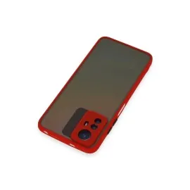 Newface Xiaomi Redmi Note 12S Kılıf Montreal Silikon Kapak - Kırmızı