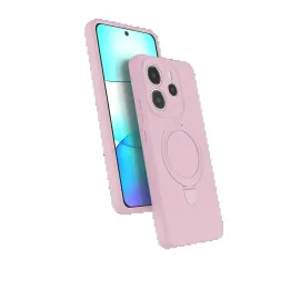 Newface Xiaomi Redmi Note 14 4G Regal Magsafe Standlı Kapak - Açık Pembe