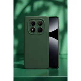 Newface Xiaomi Redmi Note 14 Pro 5G Kılıf Maya Karbon Kapak - Koyu Yeşil