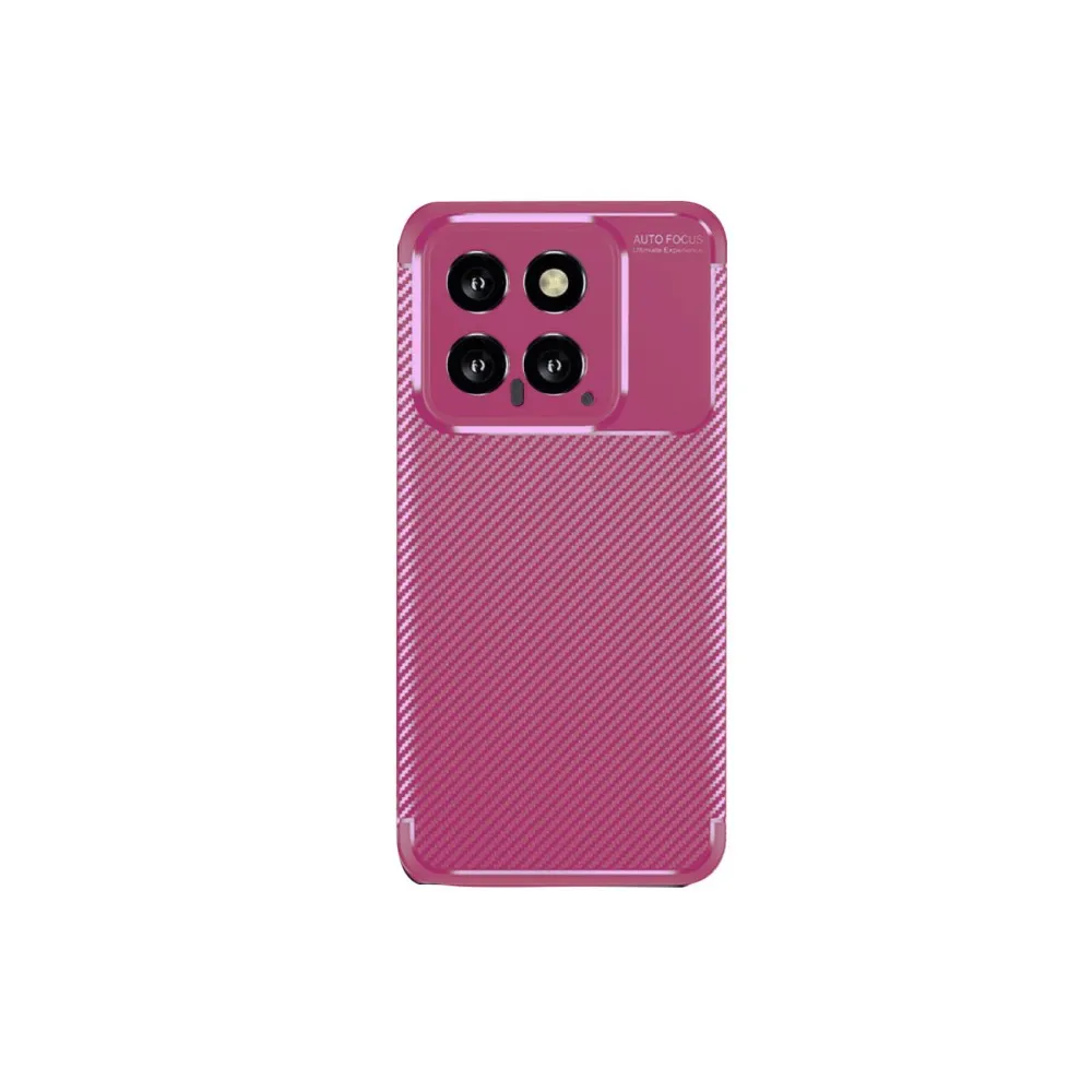 Newface Xiaomi Mi 14T Kılıf Auto Focus Karbon Kapak - Pembe
