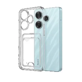 Newface Xiaomi Redmi 13 4G Kılıf Kart Şeffaf Silikon - Şeffaf