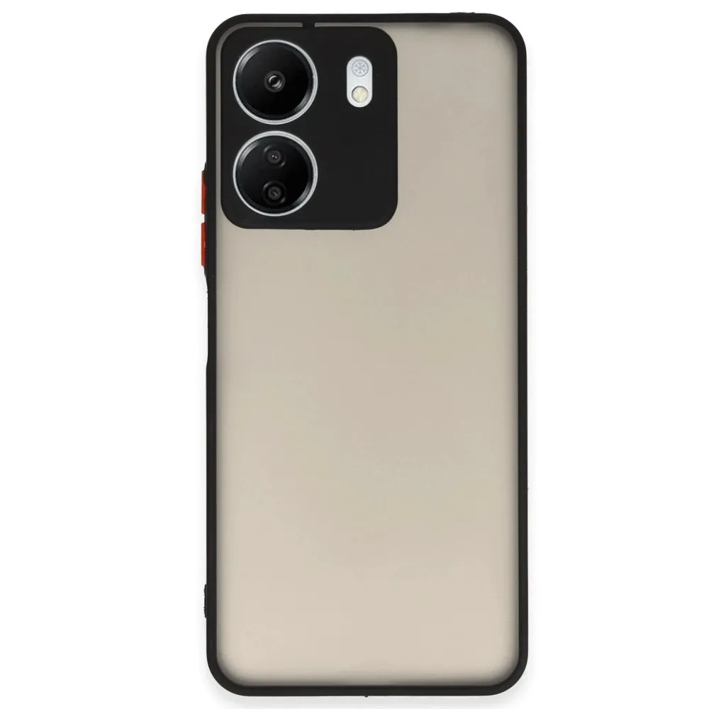 Newface Xiaomi Redmi 13C Kılıf Montreal Silikon Kapak - Siyah